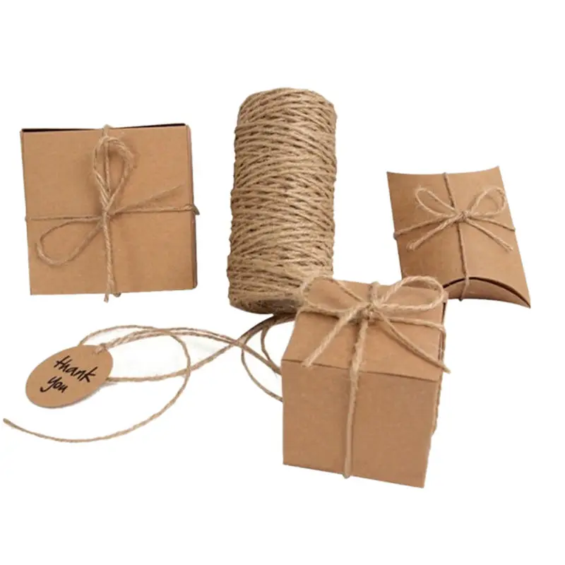 

1 Roll 33M Hemp Rope Jute Twine Box Wrapping Packaging Cord DIY Packing Crafting Durable and Convenient Natural Burlap Hessian