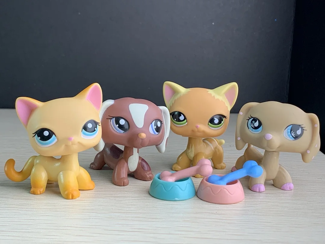 Игрушка для щенков милая фигурка с миской кошек сосисок короткой шерстью