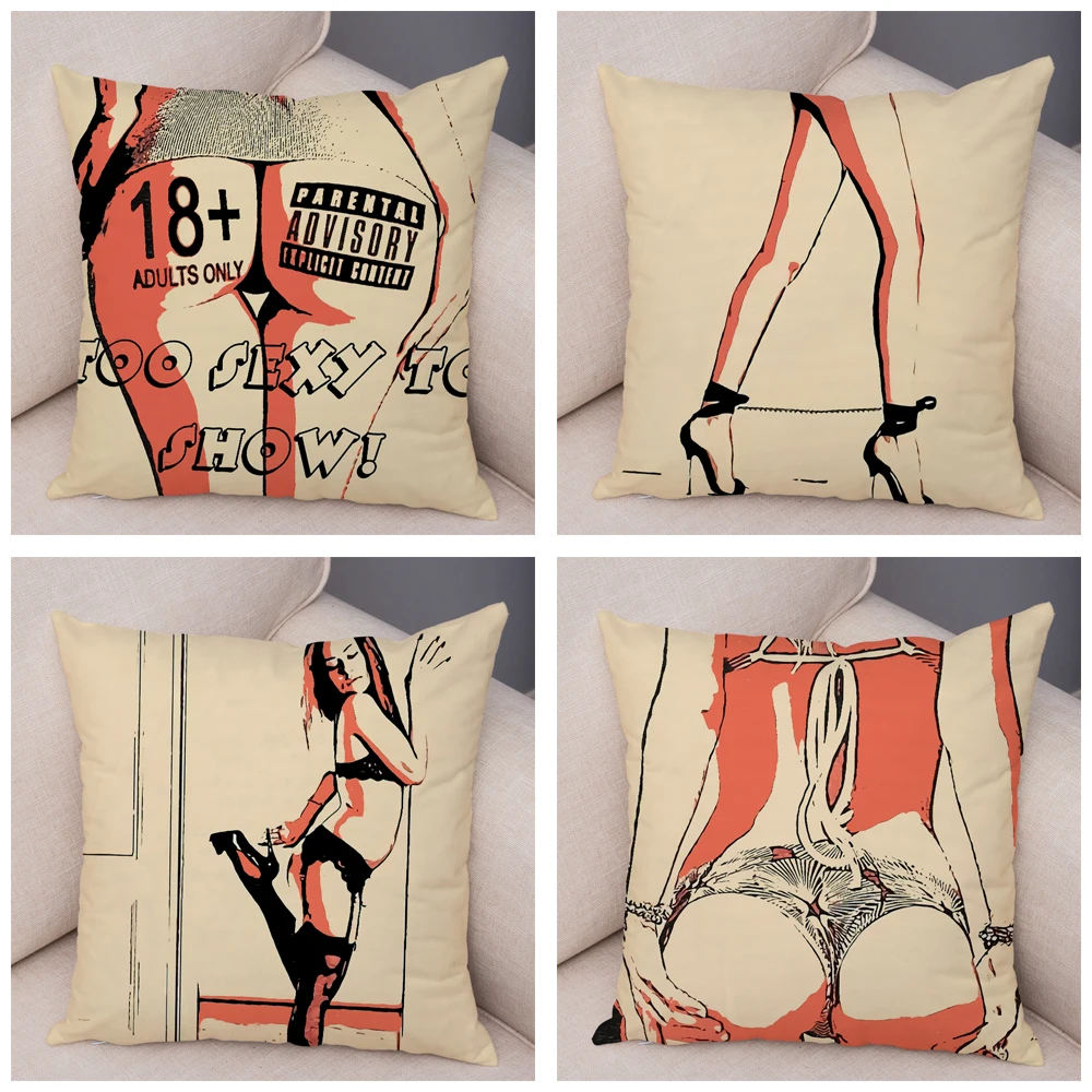 Мультипликационные эротические дамская подушка чехол декор красивая девушка