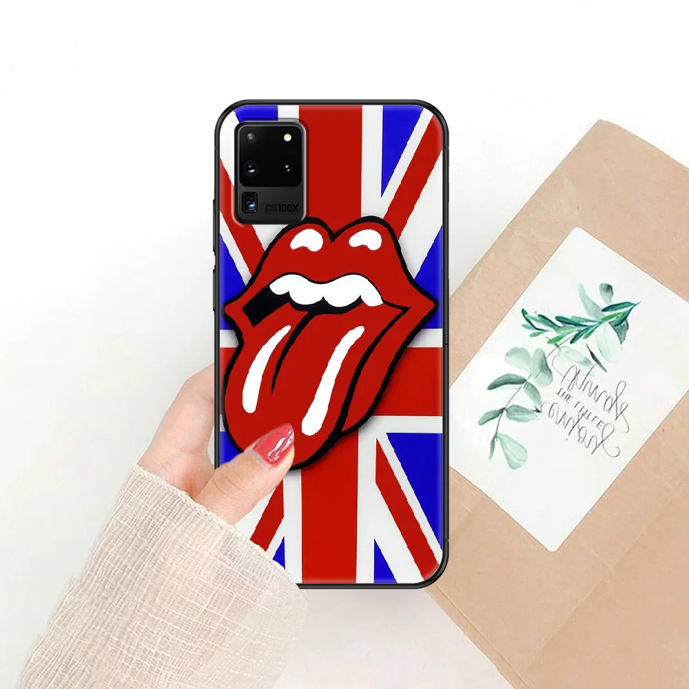 

Rock Band Stone Rolling Phone case For Samsung Galaxy Note 4 8 9 10 20 S8 S9 S10 S10E S20 Plus UITRA Ultra black fashion shell