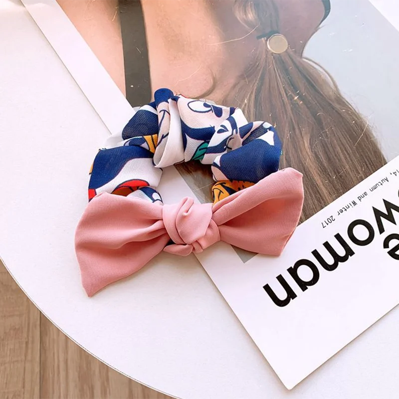 2020 модные заколки для волос disney завязки конского хвоста с Микки и Минни женские