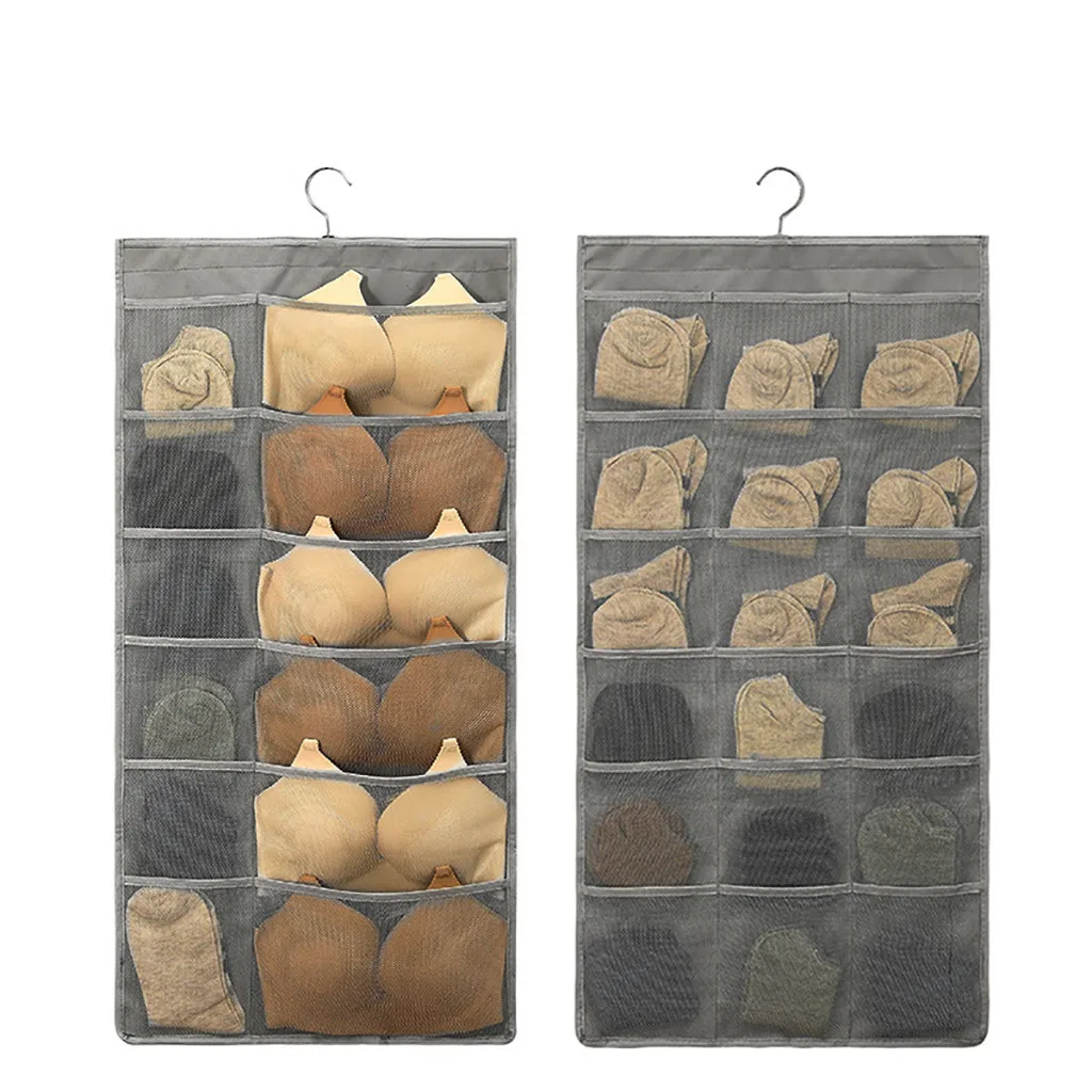 Карманный прозрачный подвесной носок нижнее белье держатель чехол для хранения