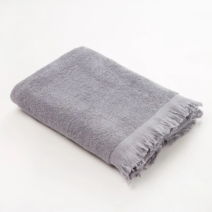 Полотенце махровое LoveLife Fringer 70х130 цвет серый|Полотенца для волос| |