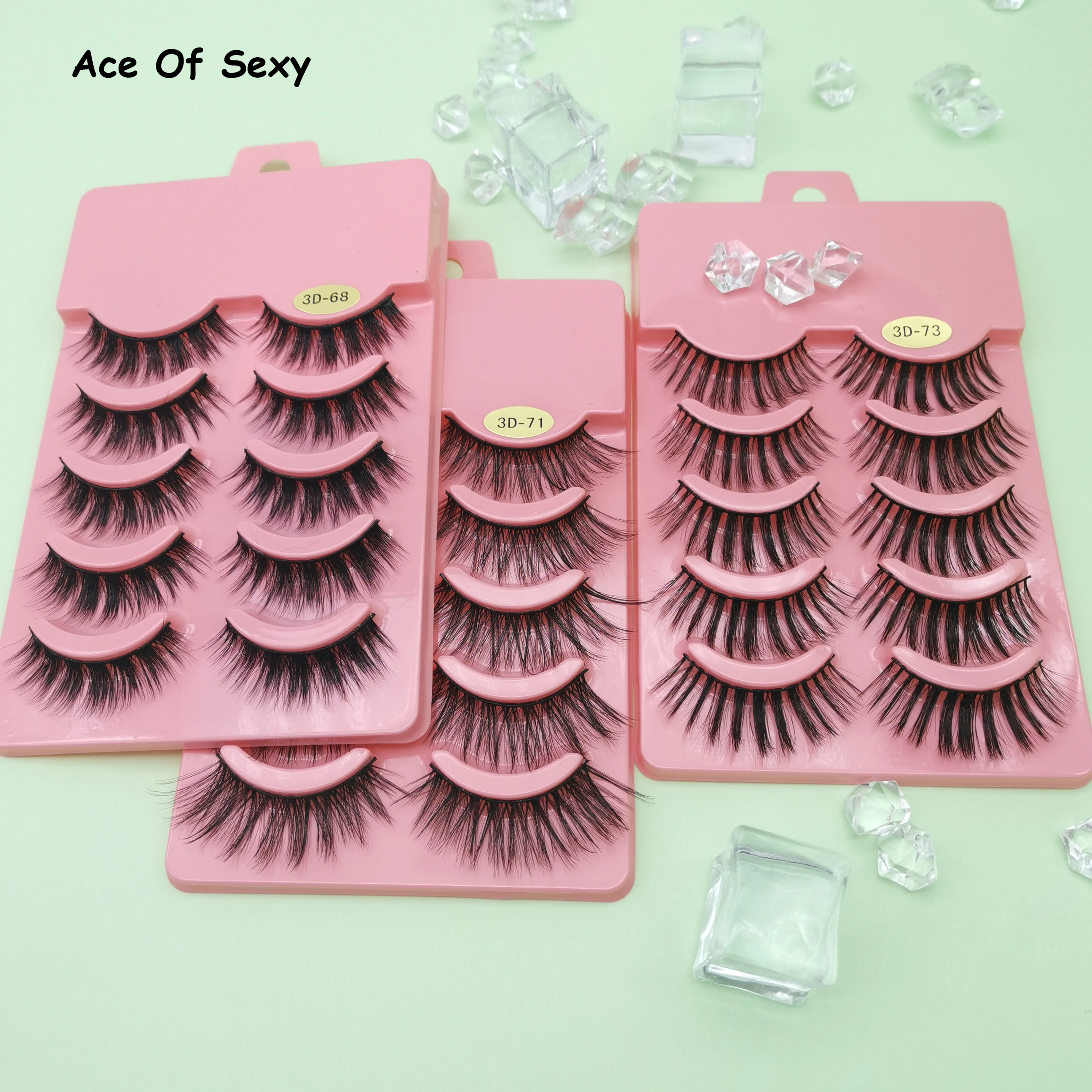 Aceofsexy норковые ресницы 100% без жестокости ручной работы 3D полная полоса Мягкие