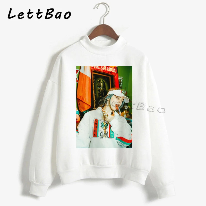 9 Billie Eilish толстовки свитер уличная Эстетическая Готическая Moletom Feminino Ullzang Harajuku на заказ Женская толстовка Femme 90s - Цвет: 9