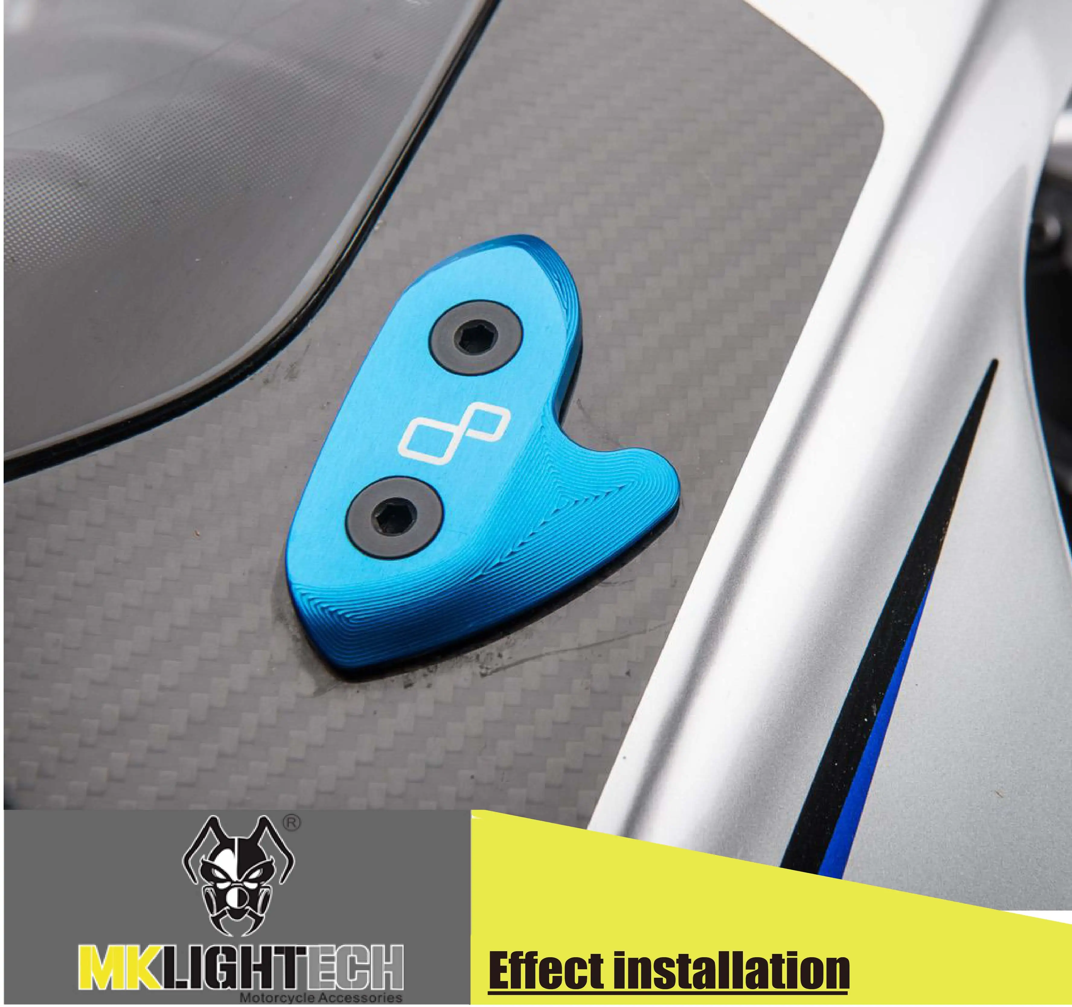 

MKL IGHTECH rear-view mirror chassis decorative mirror code for YAMAHA R 1 R1 2015 base mirror decorative block