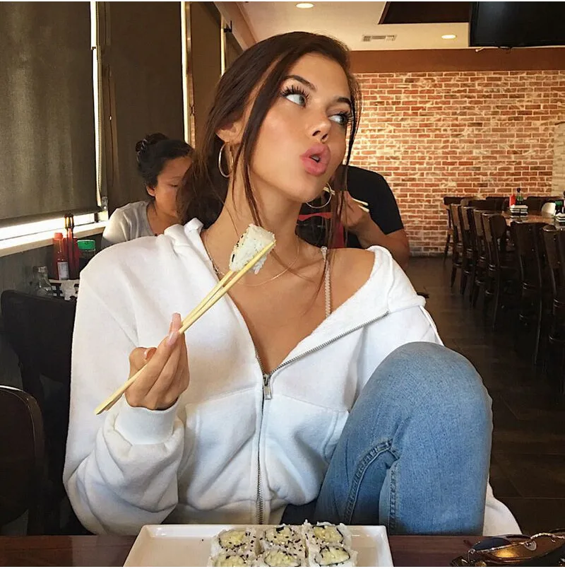 

Женские толстовки однотонные с длинным рукавом, рубашка на молнии с карманами, свитшот с капюшоном, топы, уличная одежда