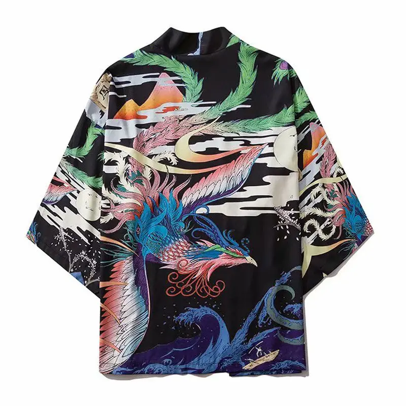 

Japanese Kimono Shirt Men haori yukata male samurai costume jacket clothing Cardigan Cosplay Kawaii Soft Shirt Japan Clothes