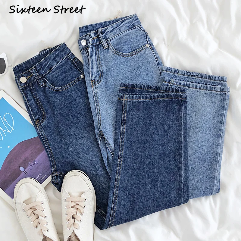 

Jeans Woman High Waist Classic Washed Loose Wide Leg Denim Trousers Baggy Pants Y2k Aesthetic Vintage Streetwear Mom Jeans 2021