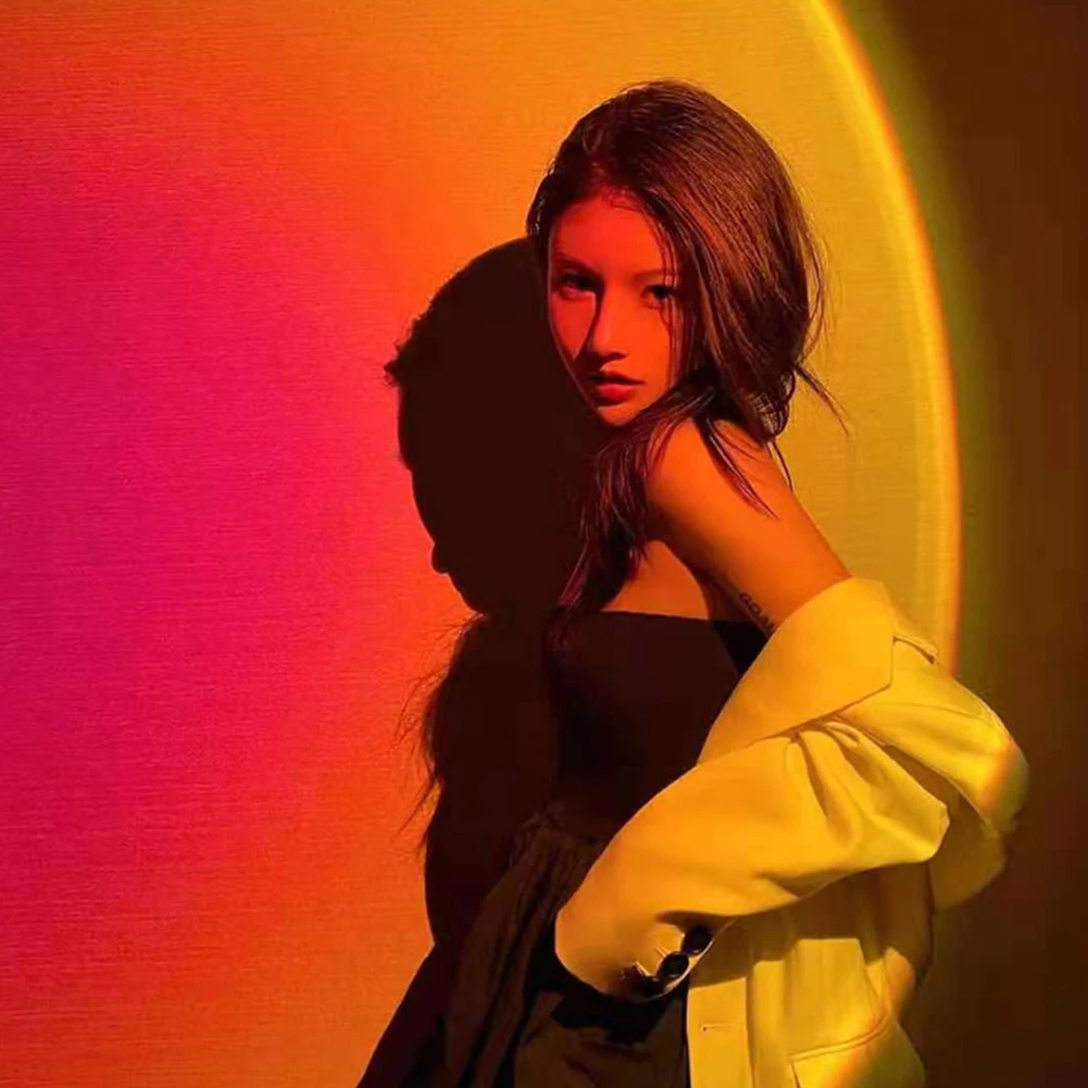 

180 Degree Sunset Rainbow Projector Night Lights USB Lamps Bedroom Bar Coffee Valentines Day Birthday Party LED Atmosphere Light