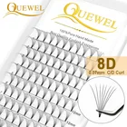 Quewel 8D готовые объемные ресницы, индивидуальное наращивание ресниц для российских фанатов, 0,07 мм Искусственные ресницы CD Curl ручной работы