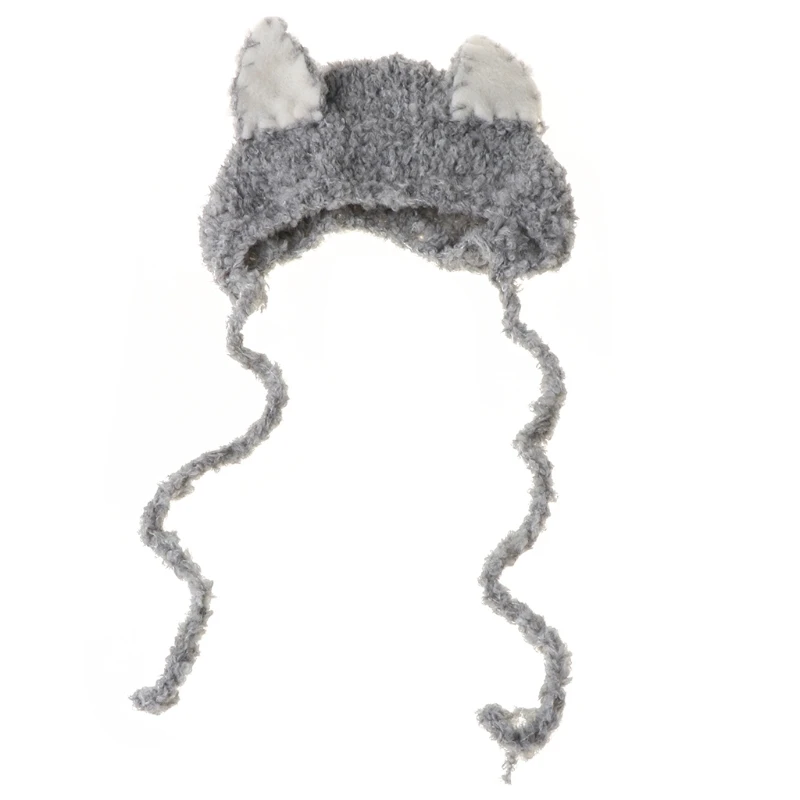 

Newborn Ear Bear Hat Bonnet Baby Infant Photography Props Cap Handmade Knitted Hats Photo Accessories Wholesale