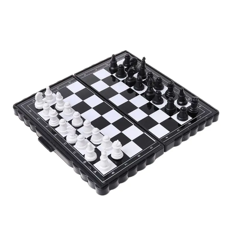 1Set Mini Pocket Chess Folding Board Interactive Travel Portable Entertainment Magnetic Chessman Indoor Outdoor Game DropShip | Спорт и