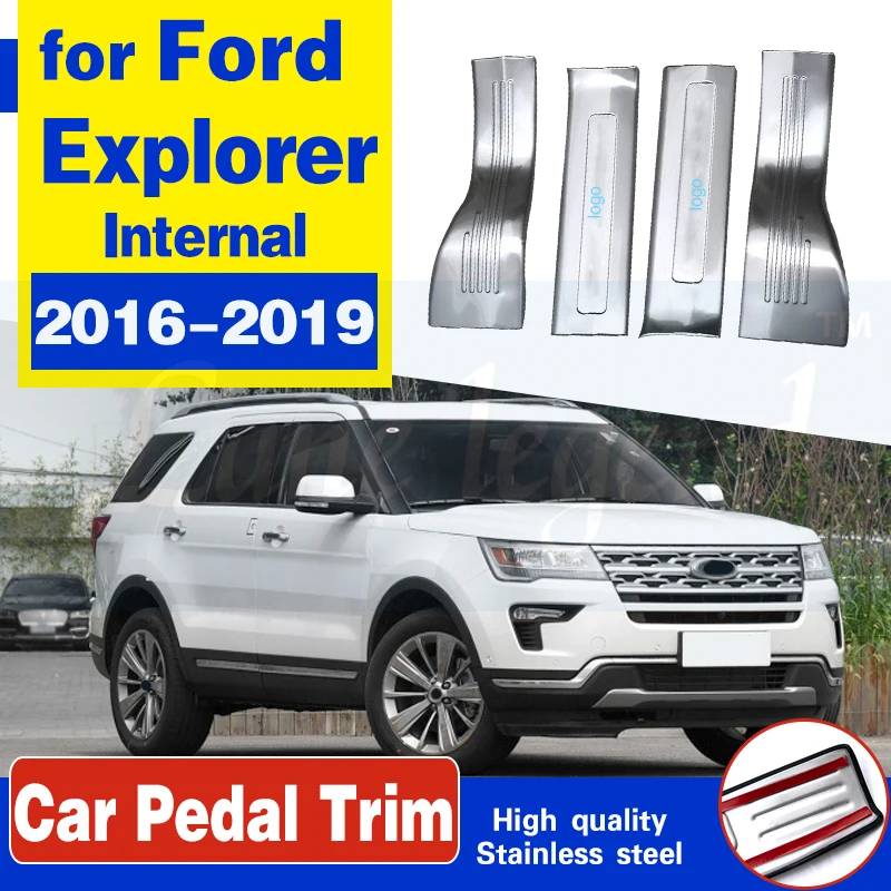 

Автомобильный Стайлинг, автомобильная накладка из нержавеющей стали/накладка на порог, внутренняя накладка на порог, приветственная педаль для Ford Explorer 2016-2019