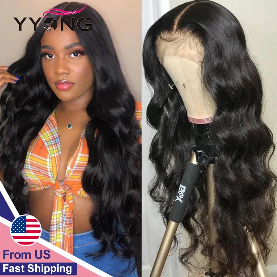 

YYong 4X4 Lace Closure Wig & 13X4 Lace Front Human Hair Wigs Remy Malaysian Body Wave Lace Frontal Wig Natural Hairline 150%