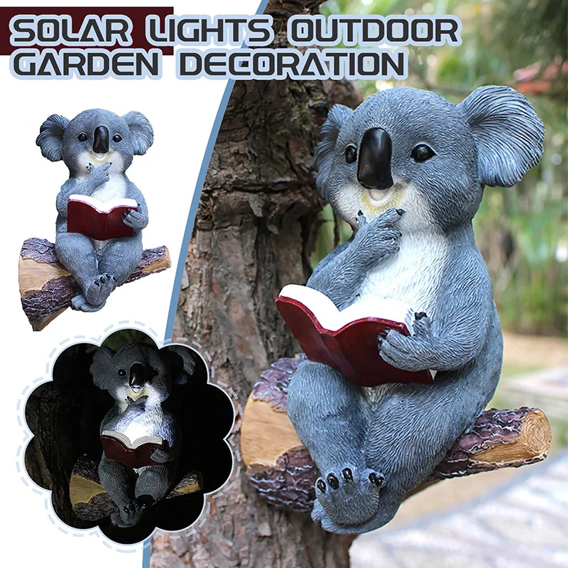 

Simulation Koala Solar Tree Hanging LED Lights Gardening Decorations For Yard Courtyard Garden Ornament INTE99