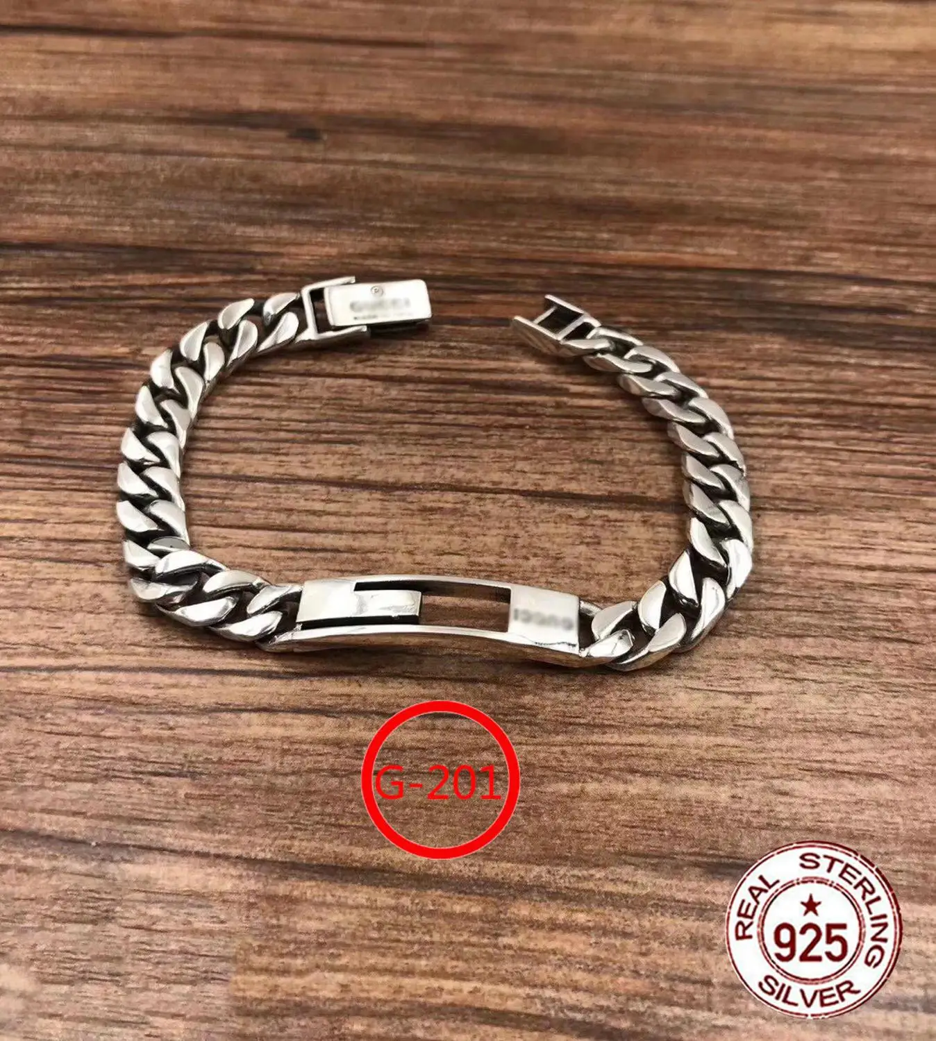 

G201 S925 Sterling Silver Bracelet New Brand Trend Couple Letter Personality Fashion Simple Gift Hot Sale