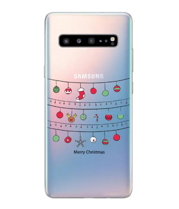 TPU Мультяшный Рождественский чехол для samsung Galaxy S10 Lite S10 Plus, мягкий чехол для телефона с Санта Клаусом для samsung S6 S7 Edge S8 S9 Plus, чехол - Color: TPU