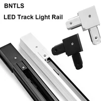 0.5m 1m LED Track Light Rail White Black One Single Phase 2 Wire Rail Track Surface Mounted Lamp Track Connector