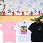 игра в кальмара 5 цветов, корейский драматический кальмар, игра, Круглый шеститреугольник, костюмы для косплея, одежда для ролевых игр, футболка унисекс, топы, горячая Распродажа 2021