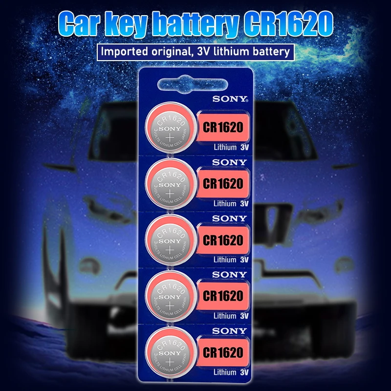 Батарейка кнопочная CR1620 ECR1620 DL1620 5009LC литиевая батарея для монет 3 в CR 2021 часов