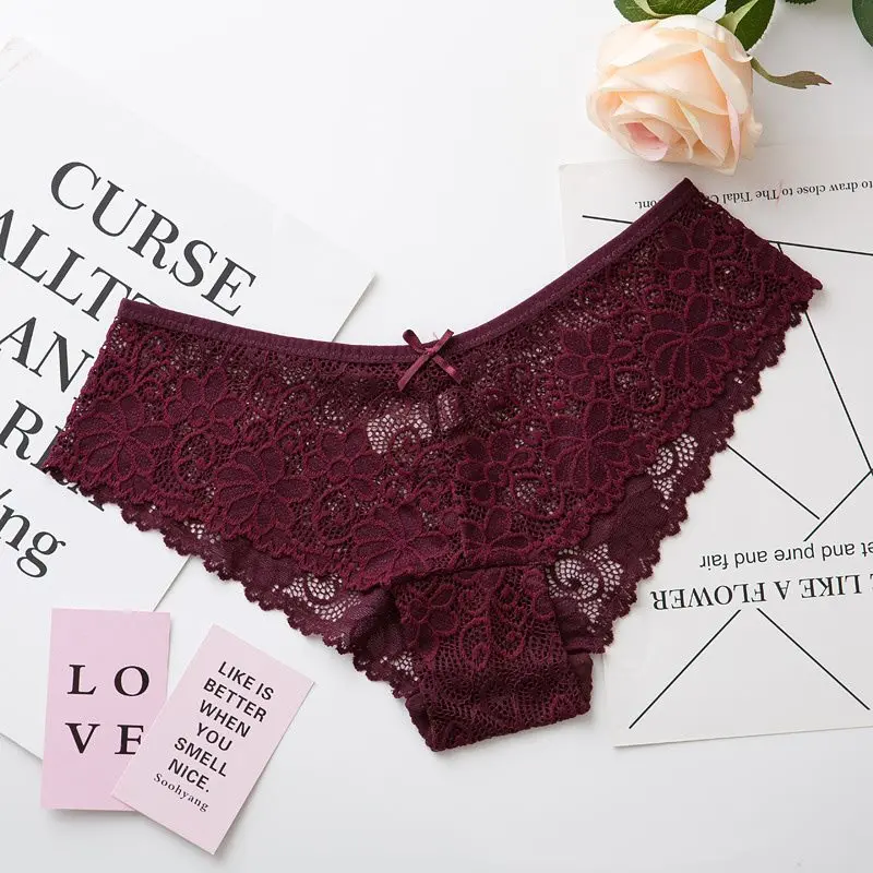 

Sexy Lace Panties Women Fashion Cozy Lingerie Tempting Briefs High Quality Women's Underpant Low Waist Intimates Underwear