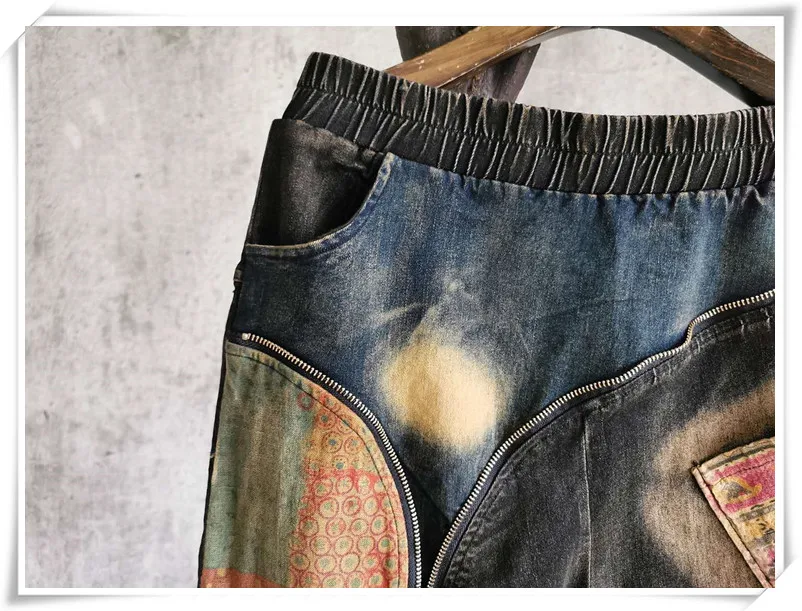 LYUZHE Vintage Spring Fashion Patchwork Women Pants 2021 Zippers Decoration Elastic Waist Pencil Pants Full Length Pants QDY033