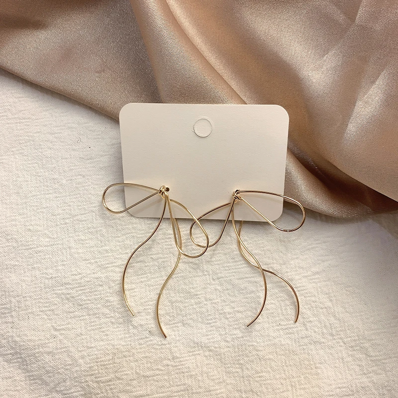 Женские металлические серьги-бабочки AOMU золотистые/Серебристые серьги в