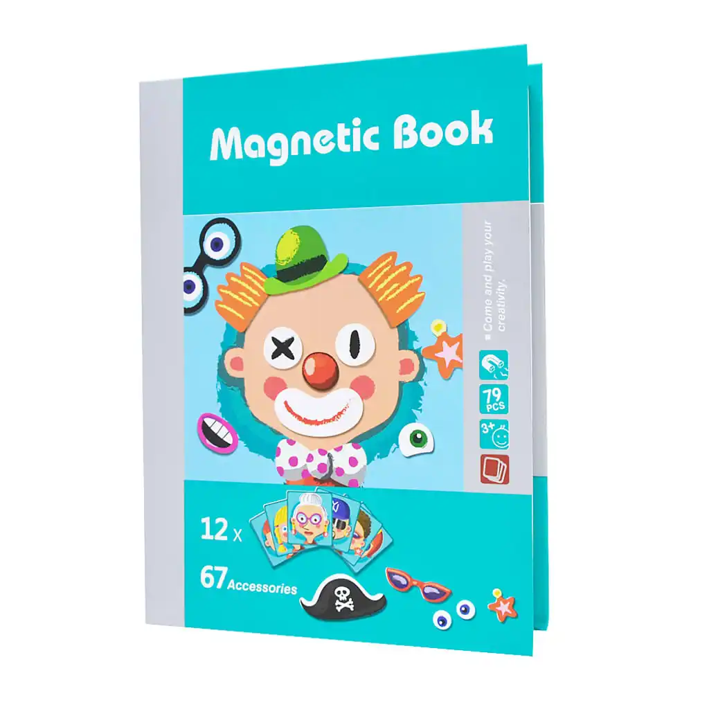 79 шт Магнитная книга Crazy Face игрушка, игрушечный набор детский подарок на день рождения