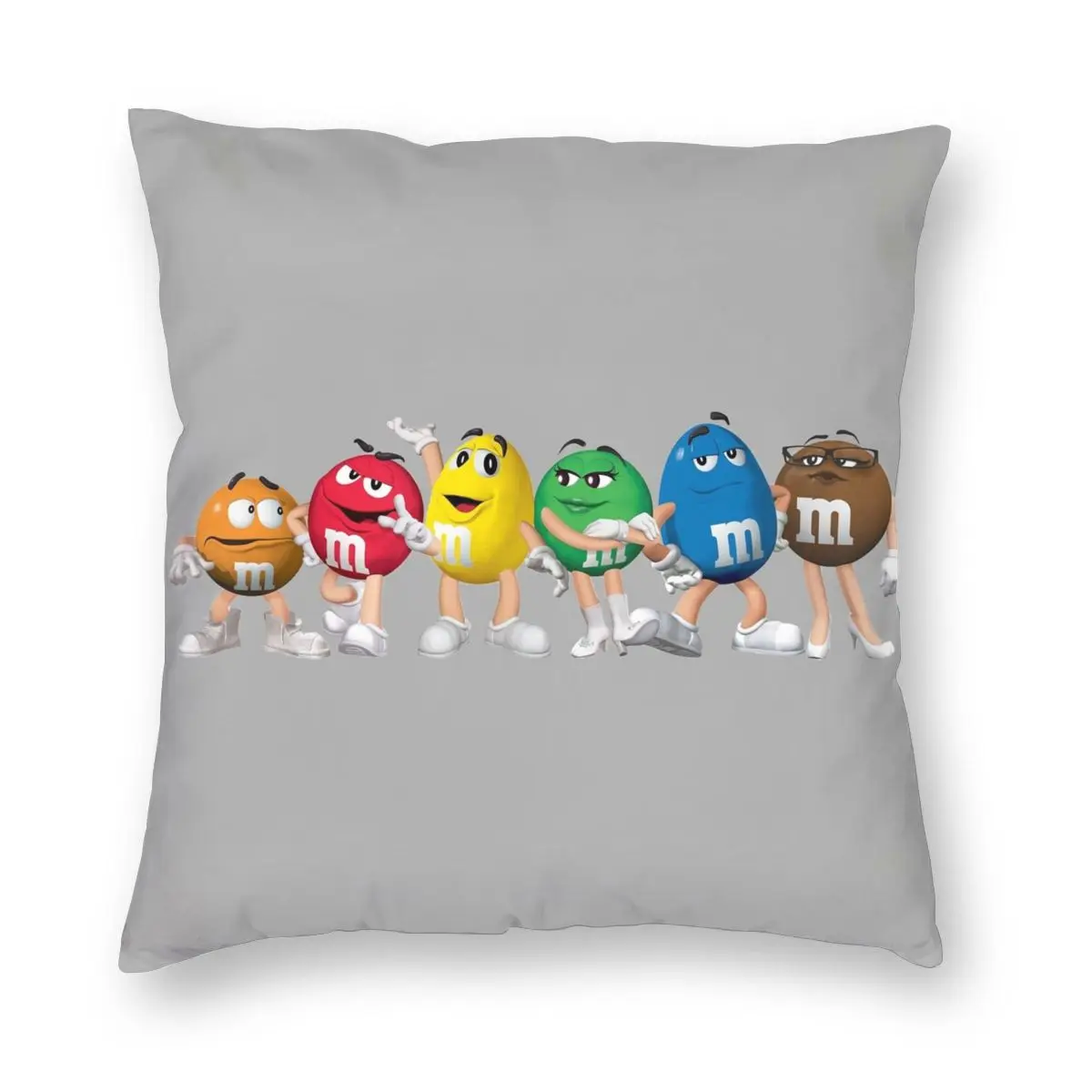 

The M & M Gang Candy наволочка с радугой Soft чехол для подушки из полиэстера, декоративная шоколадная наволочка, домашняя квадратная 40*40 см