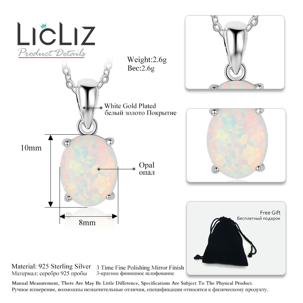 Женское ожерелье из серебра 925 пробы с опалом | Украшения и аксессуары