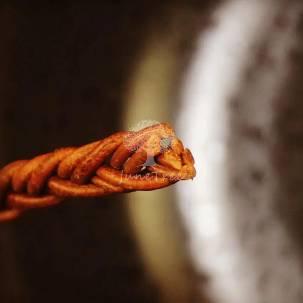 Junetree вязальная полоса из натуральной воловьей кожи Круглая Плоская веревка