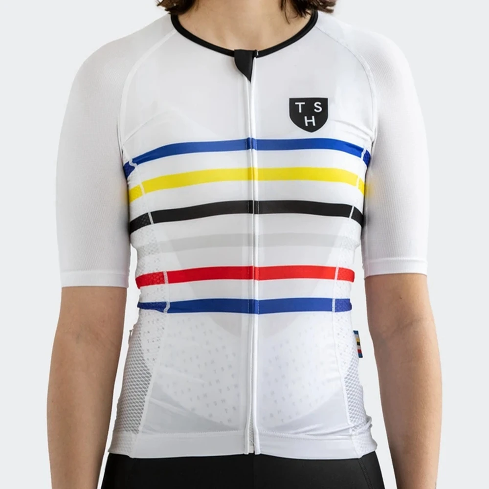 

TSH Cycling Jersey MTB road bike downhill Jersey made of a high-wicking material Laser-cut sleeves for comfort across sizes MITI