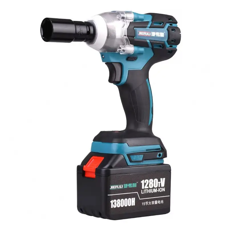 Brushless Cordless New Upgrade 4 Speed Impact Wrench Rechargeable 1/2 inch Wrench Power Tools with 1/2 Battery