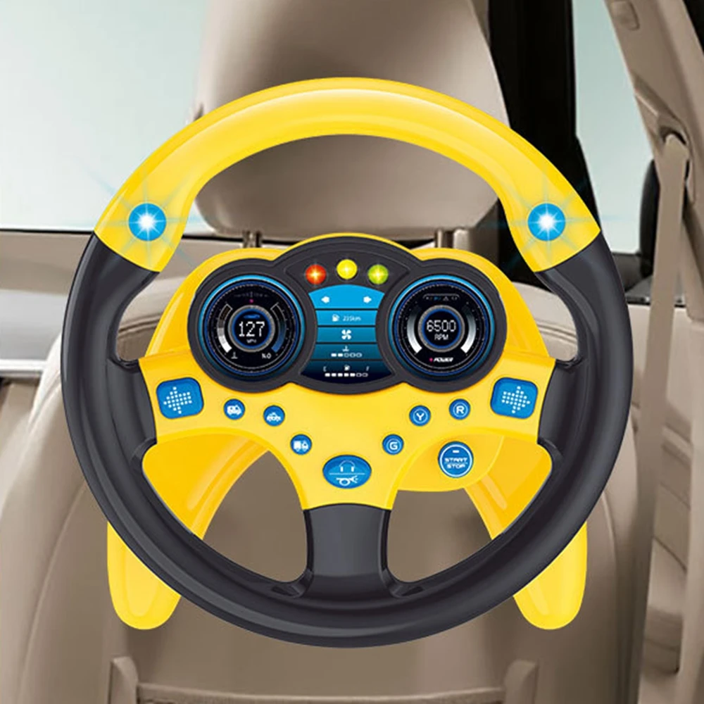 Kids Electronic Simulation Steering Wheel Toy Vocal Toys With Light Sound Musical Simulated Driving Early Educational | Игрушки и хобби