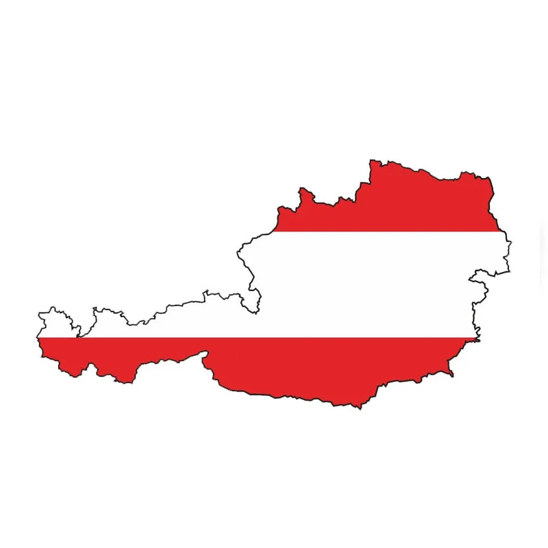 

CMCT reflective Austrian silhouette flag waterproof cover scratch car sticker accessories PVC 15cm-8cm