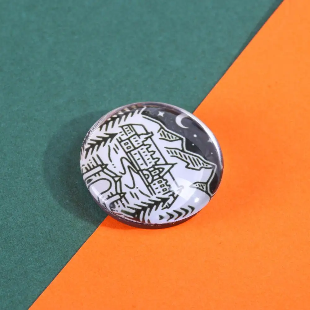 QIYUE простая черно белая линия для рисования магнитное стекло холодильника