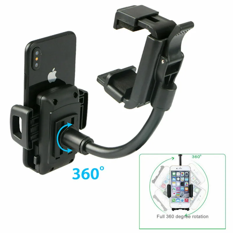car rearview mirror mount phone holder universal car mobile phone stands for iphone samsung gps smartphone car accessories free global shipping