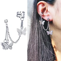 limario butterfly clip earrings ear hook stainless steel ear clips ear clips pendant butterfly earrings women girls jewelry