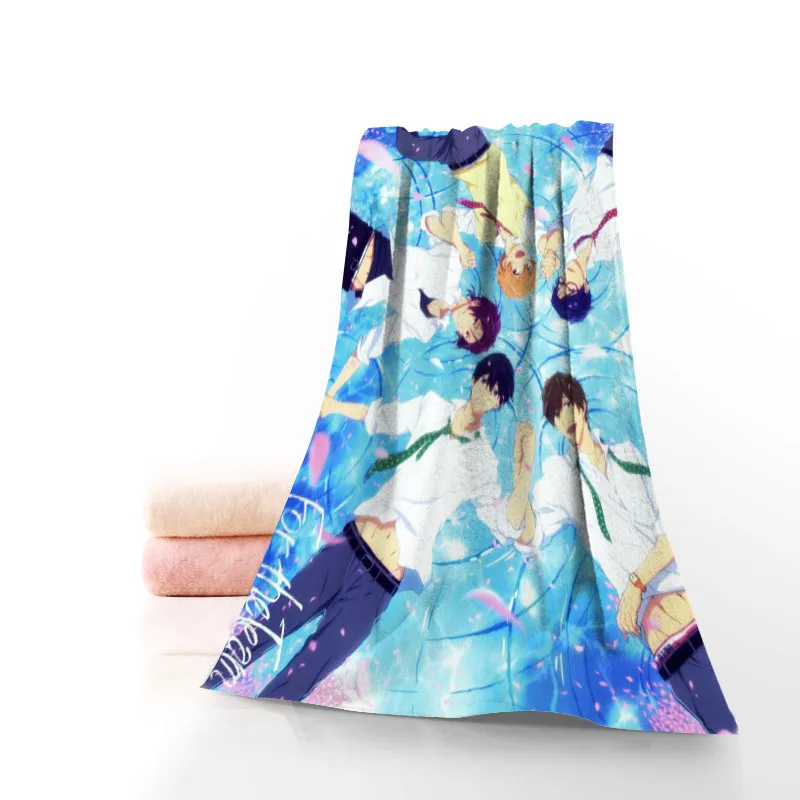 Бесплатное полотенце для плавания IWatobi Хлопковое с принтом лица из микрофибры