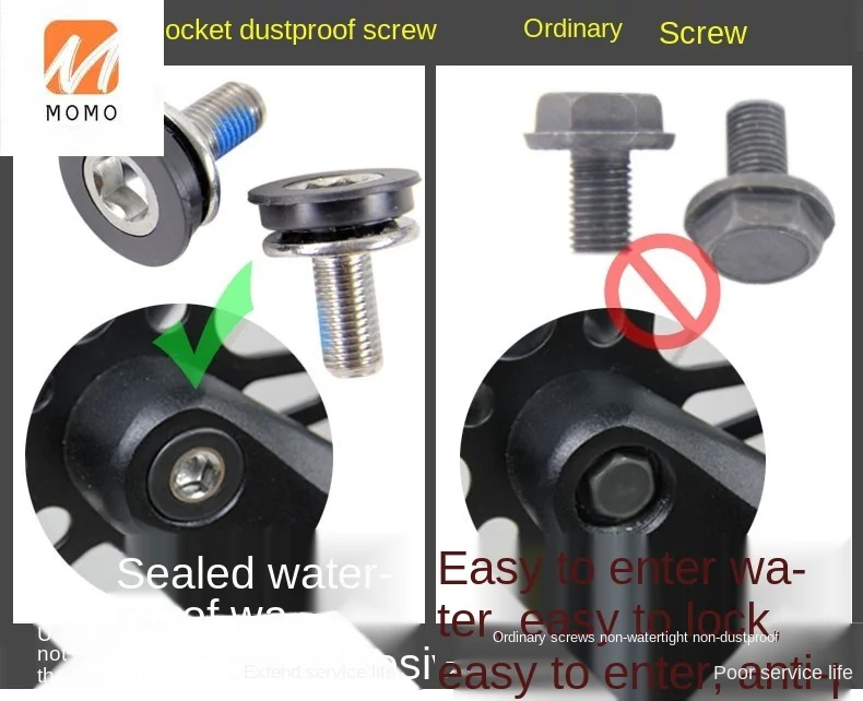 

Mountain Bike Road Bike Dead Fly Hexagonal Square Hole Middle Shaft Waterproof Screw Dustproof Crank Chain Wheel Bicycle