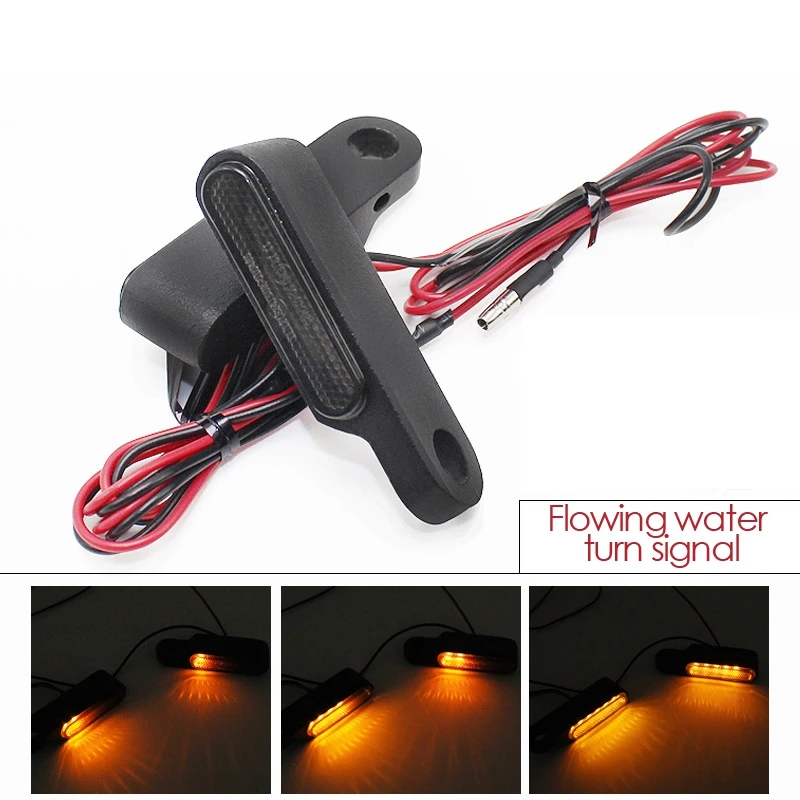 

2 шт., универсальный упор для мотоцикла указатель поворота светильник динамичные плавные светодиодный мини показатели руль мигалка
