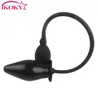 IKOKY надувная Анальная пробка, расширяемая Анальная пробка, силиконовый массажер для мужчин, Анальный расширитель заднего двора, товары для взрослых