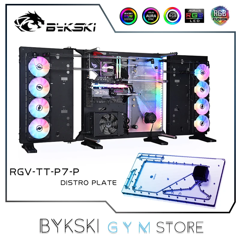 

Bykski Distro Plate For TT P7 Case, 2X 480 Radiator Water Cooling Loop Solution, 12V/5V RGB SYNC, RGV-TT-P7-P