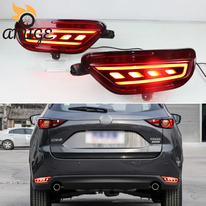 Car LED Taillights Tail Light For Mazda CX-5 CX5 2017 2018 2019 Back Lamps Brake Light Rear Reflector Fog Lights