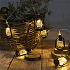 102040 светодиоды Ретро бутылка для керосина Фонари строка светильник Рамадан ретро керосиновая лампа для рождества Спальня вечерние Кофе