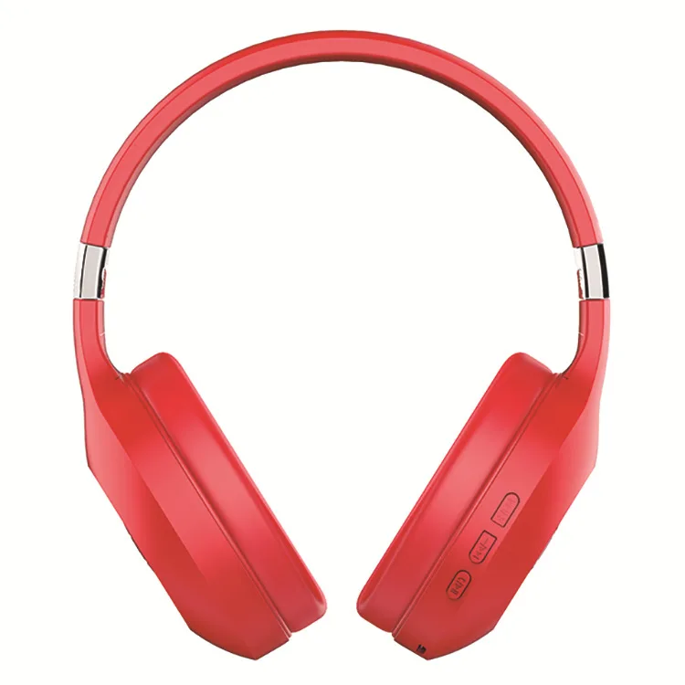 

Red Foldable Wireless Headphone ANC Active Noise Reduction Bass Stereo Headset Bluetooth-compatible For iOS Android Smartphones
