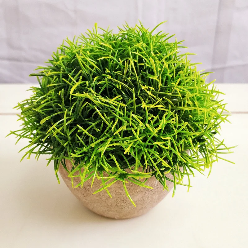 INS ветер искусственное растение маленький горшок кактус шар зеленая