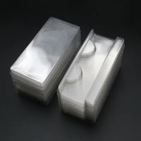 100pack wholesale plastic clear lash tray mink lashes holder eyelash trays for eyelash packaging box package case bulk vendors