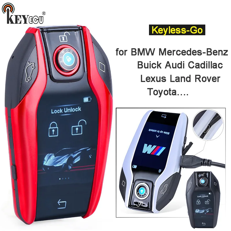 KEYECU черный красный серебристый модифицированный бутиковый смарт пульт